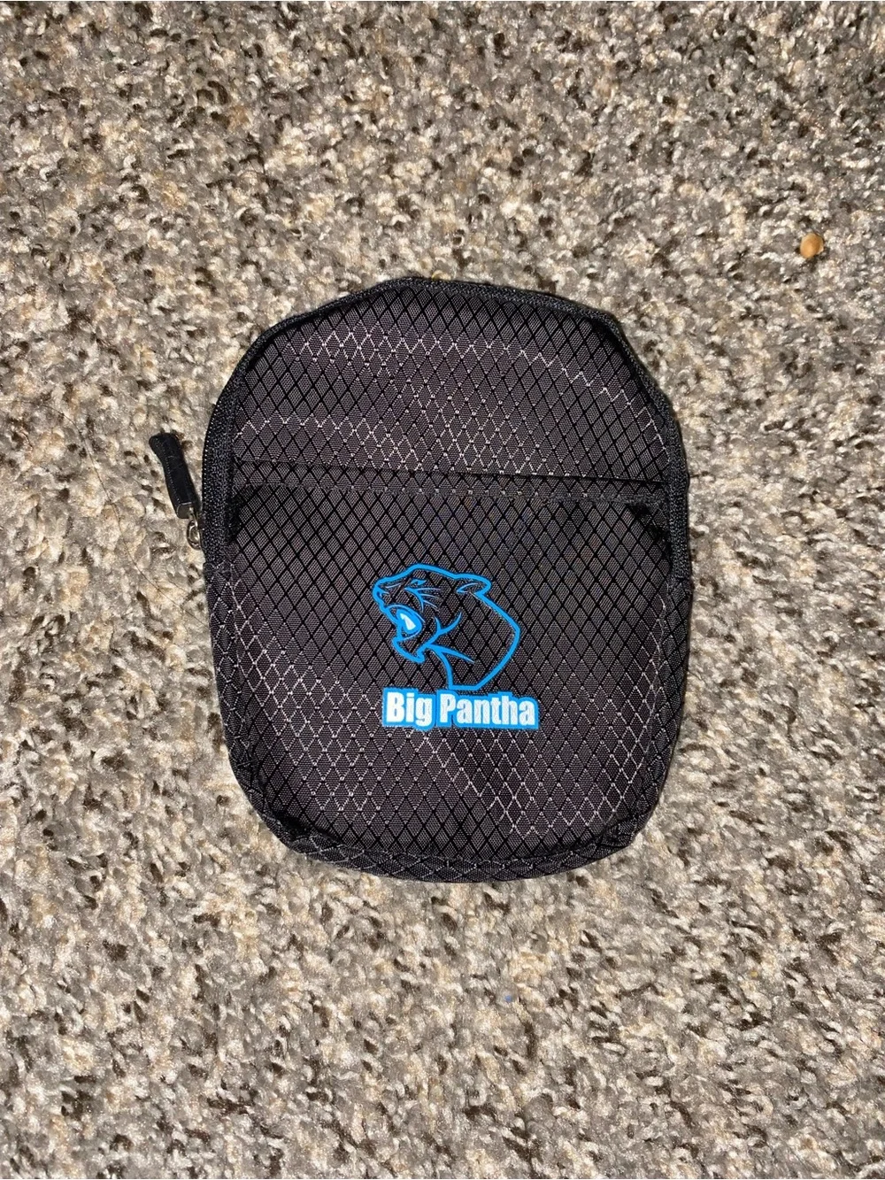 Big Pantha Black Soft Pouch with Blue Logo